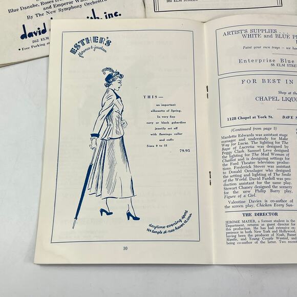 Lot Of 3 Vintage Yale University Theatre Programs Pink Pigeon Myrmidons Faute - Picture 9 of 9